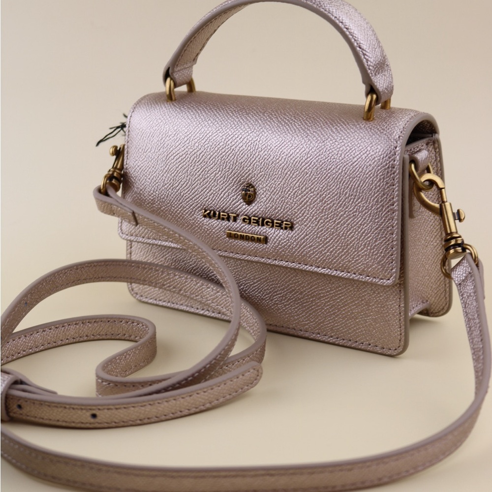 Kurt Geiger Gold Mini Top Handle Bag